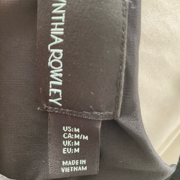 Cynthia Rowley Fit and Flare Black Dress - Medium - Picture 5 of 9